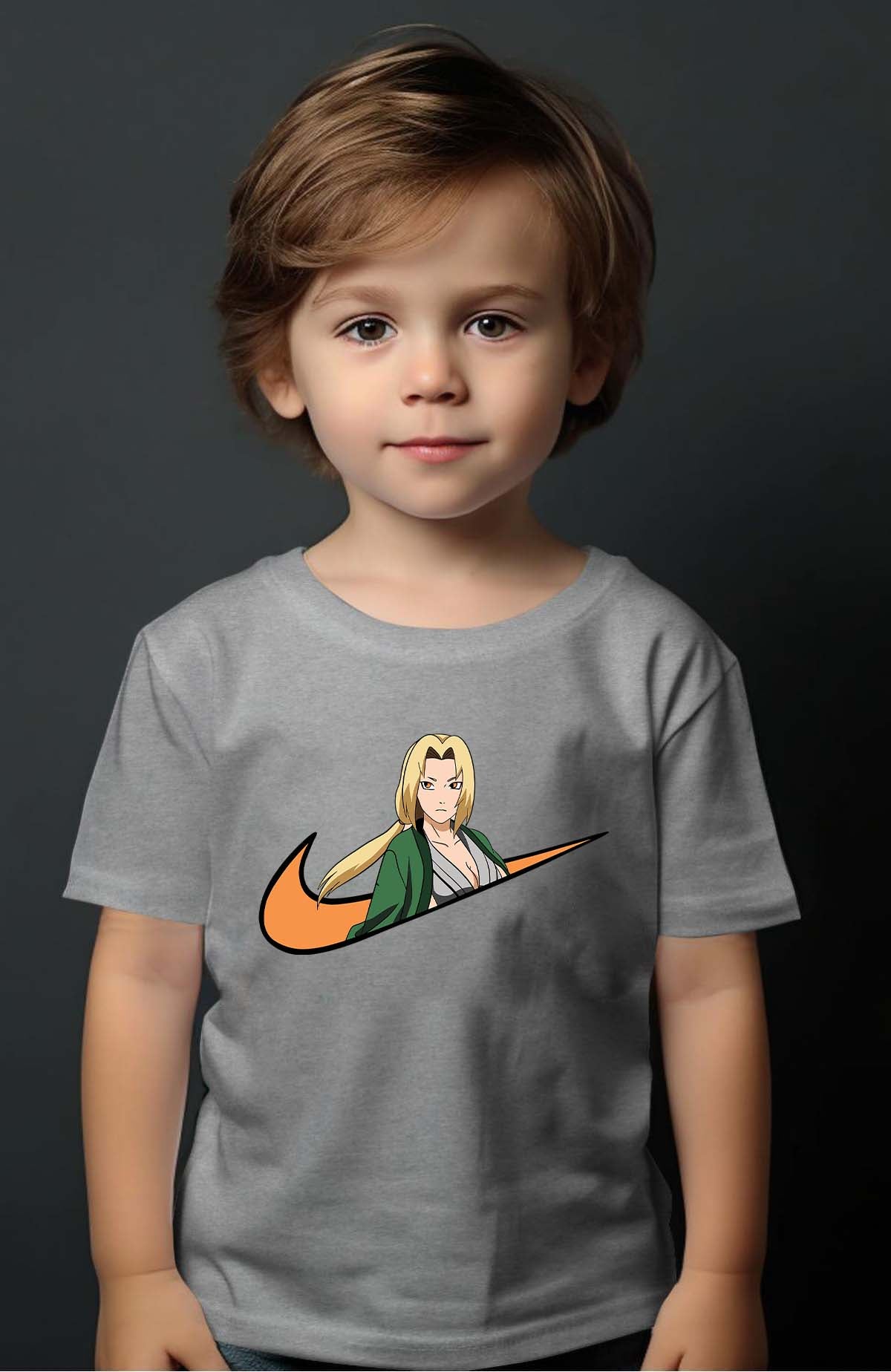 COULEUR:Gris|T-shirt Garçon | Vigule fille Naruto Gris