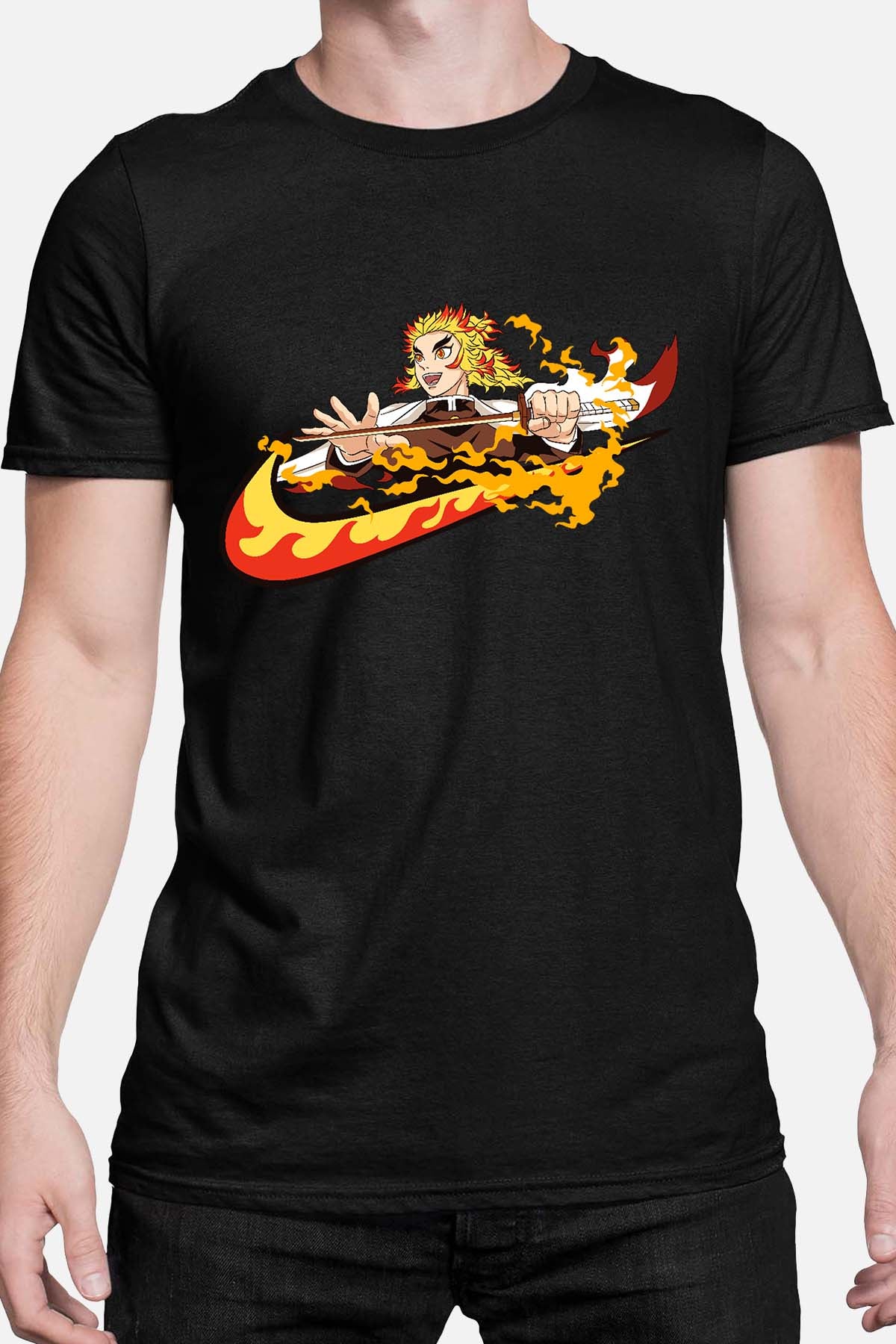 COULEUR:Noir|T-shirt Homme | Virgule Slayer Rengoku Noir