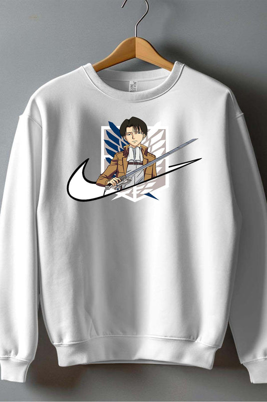 COULEUR:Blanc|Sweat Col Rond Homme | Virgule Titan Levi Blanc