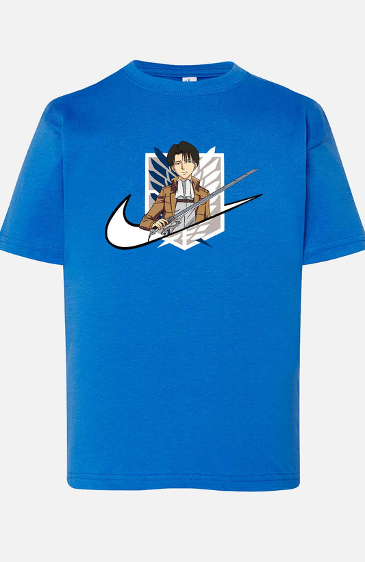 COULEUR:Bleu Roi|T-shirt Garçon | Virgule Titan Levi Bleu Roi