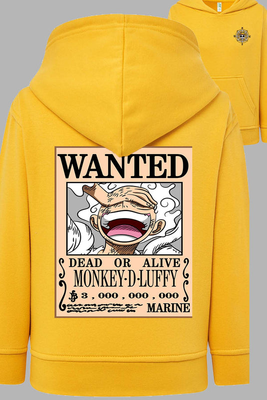 COULEUR:Jaune|Sweat Capuche Garçon | Wanted LUFFY GEAR Jaune