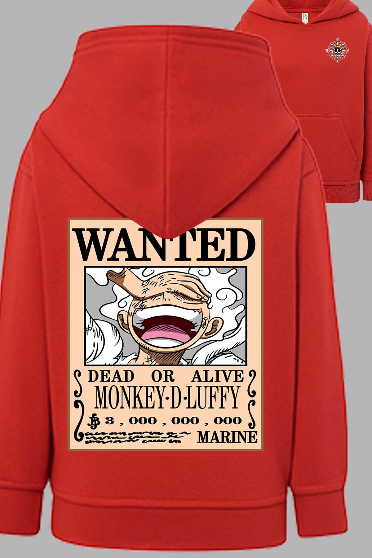 COULEUR:Rouge|Sweat Capuche Garçon | Wanted LUFFY GEAR Rouge