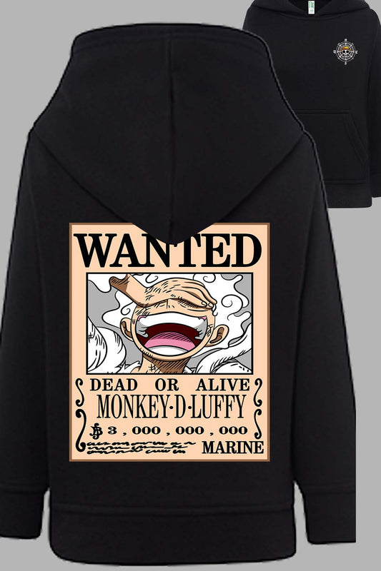 COULEUR:Noir|Sweat Capuche Homme | Wanted LUFFY GEAR Noir
