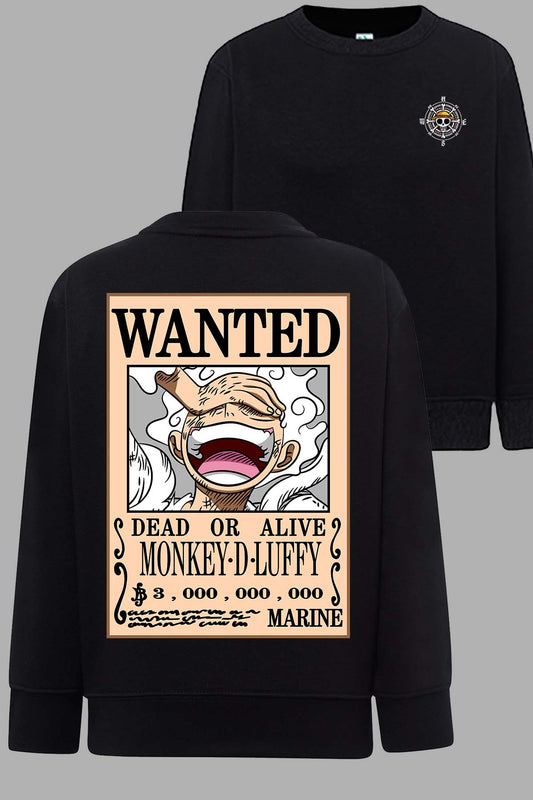 COULEUR:Noir|Sweat Col Rond Homme | Wanted LUFFY GEAR Noir