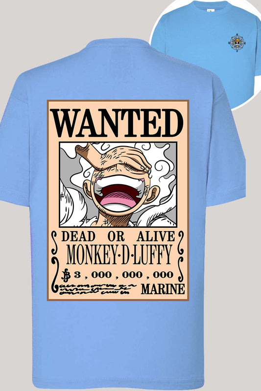 COULEUR:Bleu Ciel|T-shirt Garçon | Wanted LUFFY GEAR Bleu Ciel