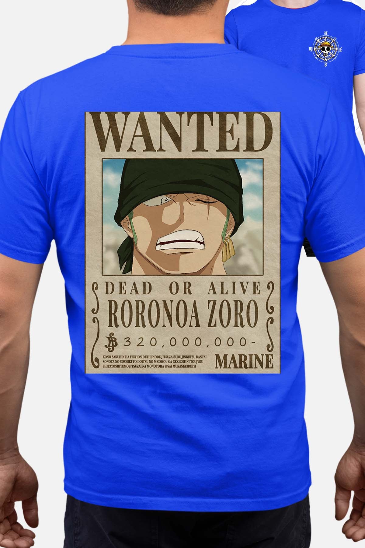 COULEUR:Bleu Roi|T-shirt Homme | Wanted Roro Roro Bleu Roi