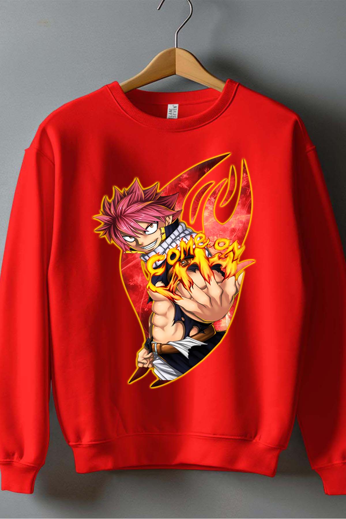 COULEUR:Rouge|Sweat Col Rond Garçon | adem Fary Rouge