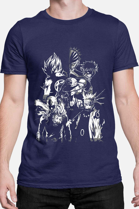 COULEUR:Marine|T-shirt Homme | all hero manga Marine