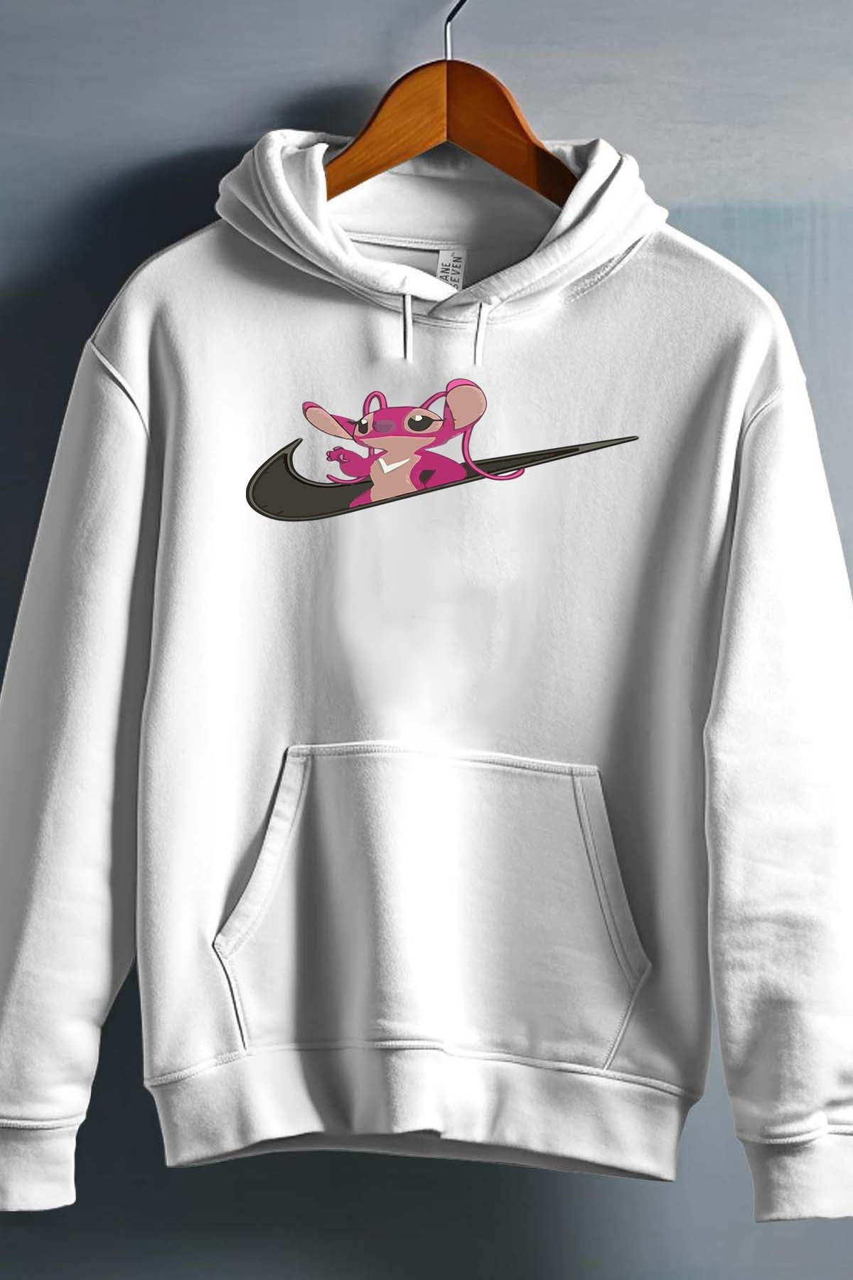 COULEUR:Blanc|Sweat Capuche Fille | angel nike Blanc