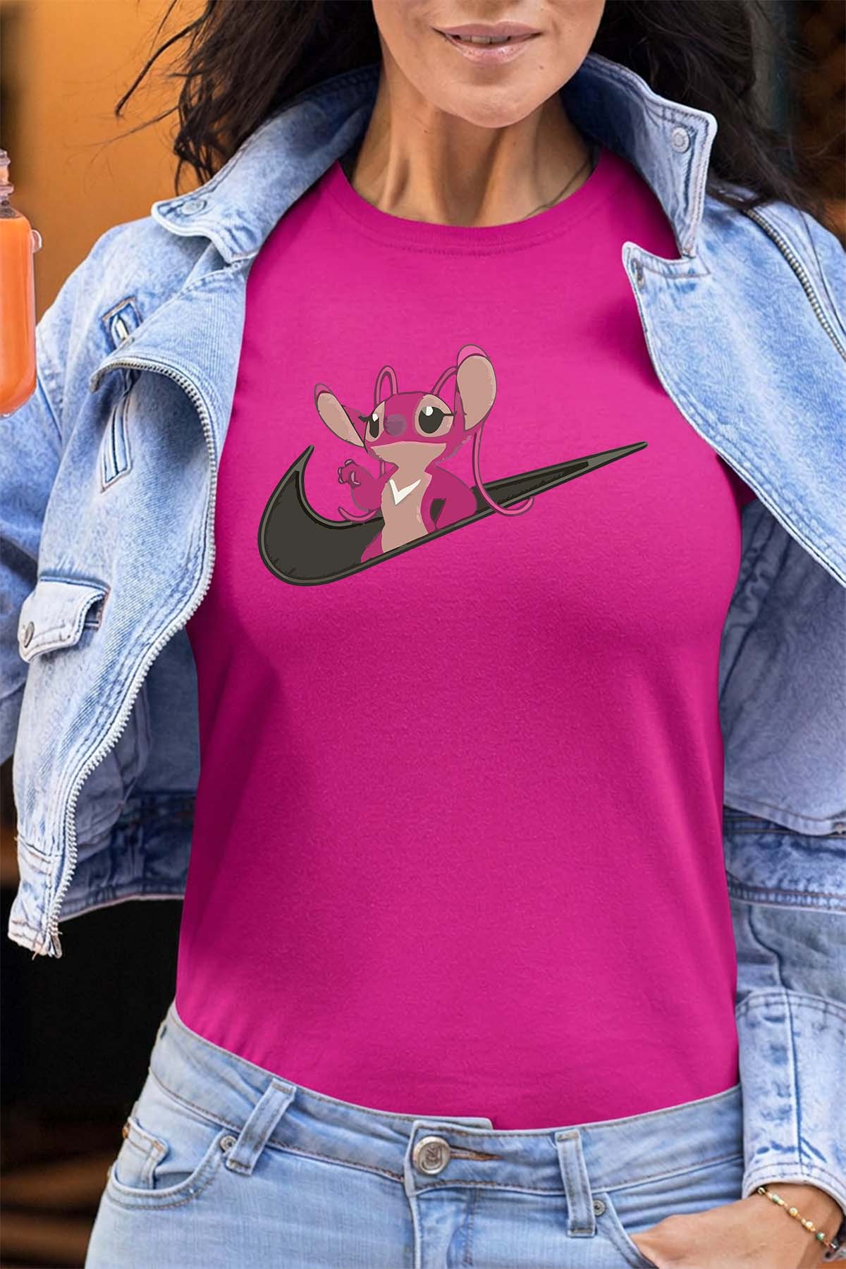 COULEUR:Fuchsia|T-shirt Femme | angel nike Fuchsia