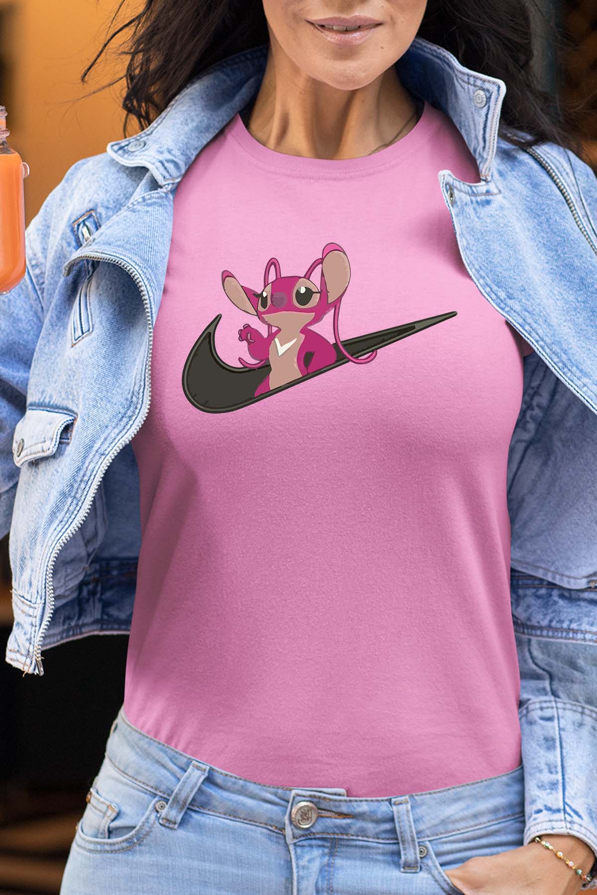 COULEUR:Rose|T-shirt Femme | angel nike Rose