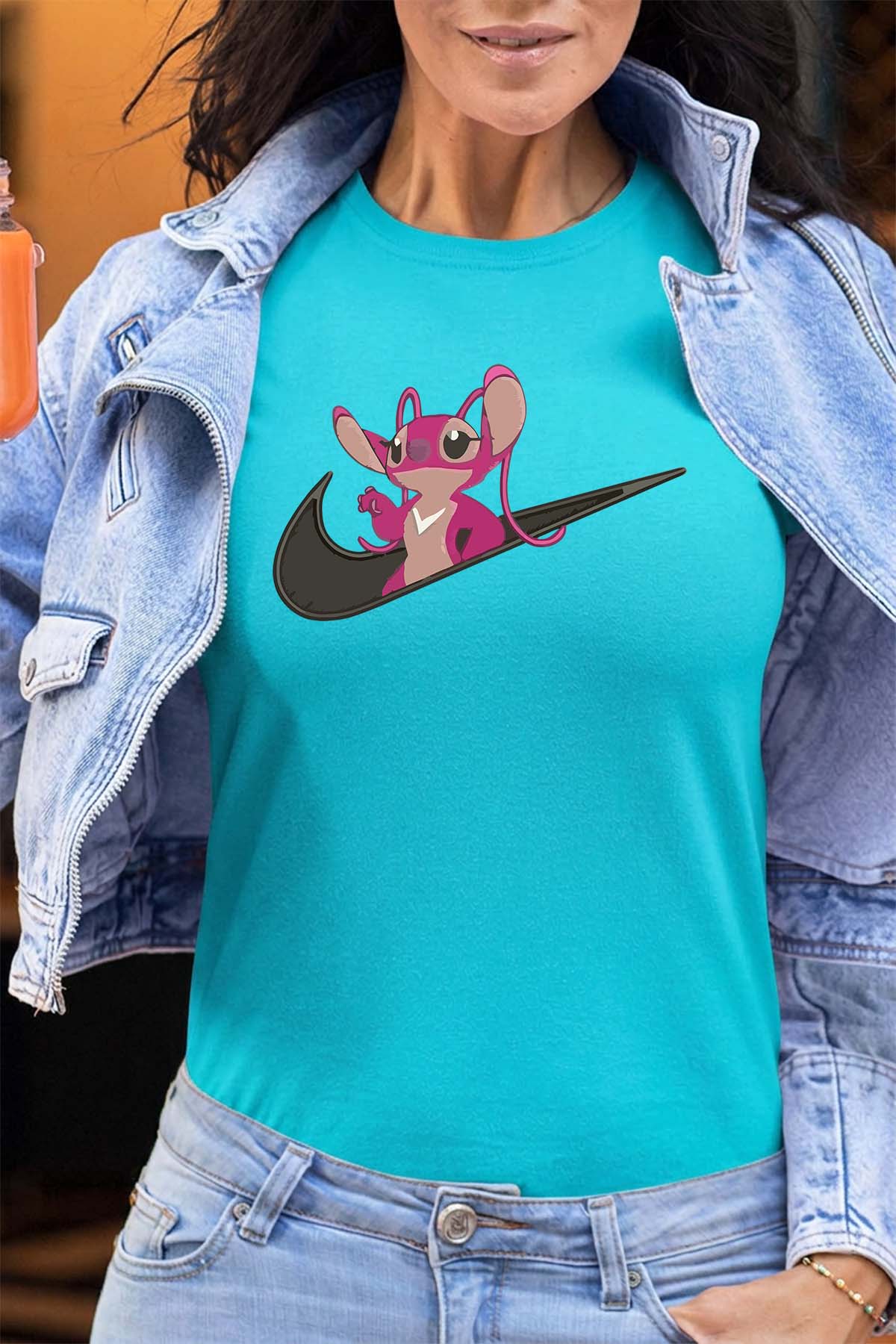 COULEUR:Turquoise|T-shirt Femme | angel nike Turquoise