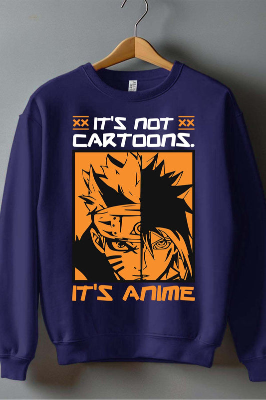 COULEUR:Marine|Sweat Col Rond Garçon | anime naruto Marine