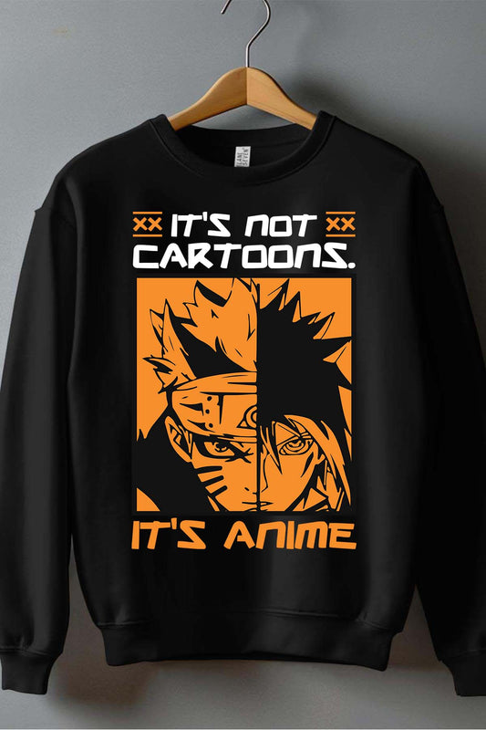 COULEUR:Noir|Sweat Col Rond Garçon | anime naruto Noir