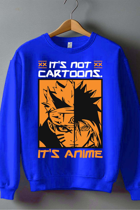 COULEUR:Bleu Roi|Sweat Col Rond Homme | anime naruto Bleu Roi