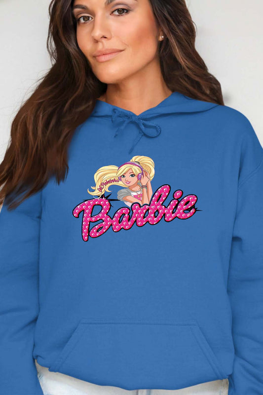 COULEUR:Bleu Roi|Sweat Capuche Femme | barbie Music Bleu Roi