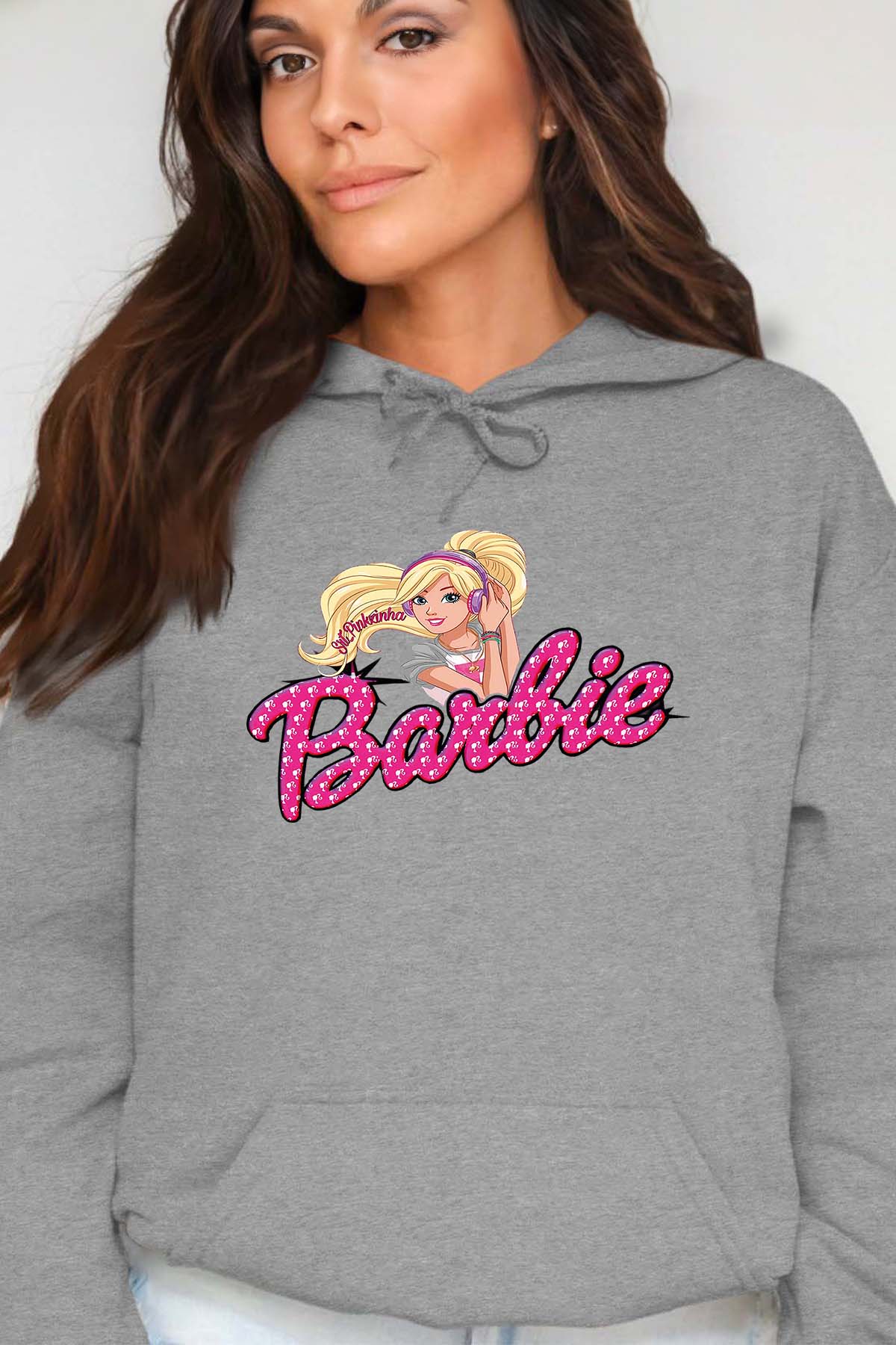 COULEUR:Gris|Sweat Capuche Femme | barbie Music Gris