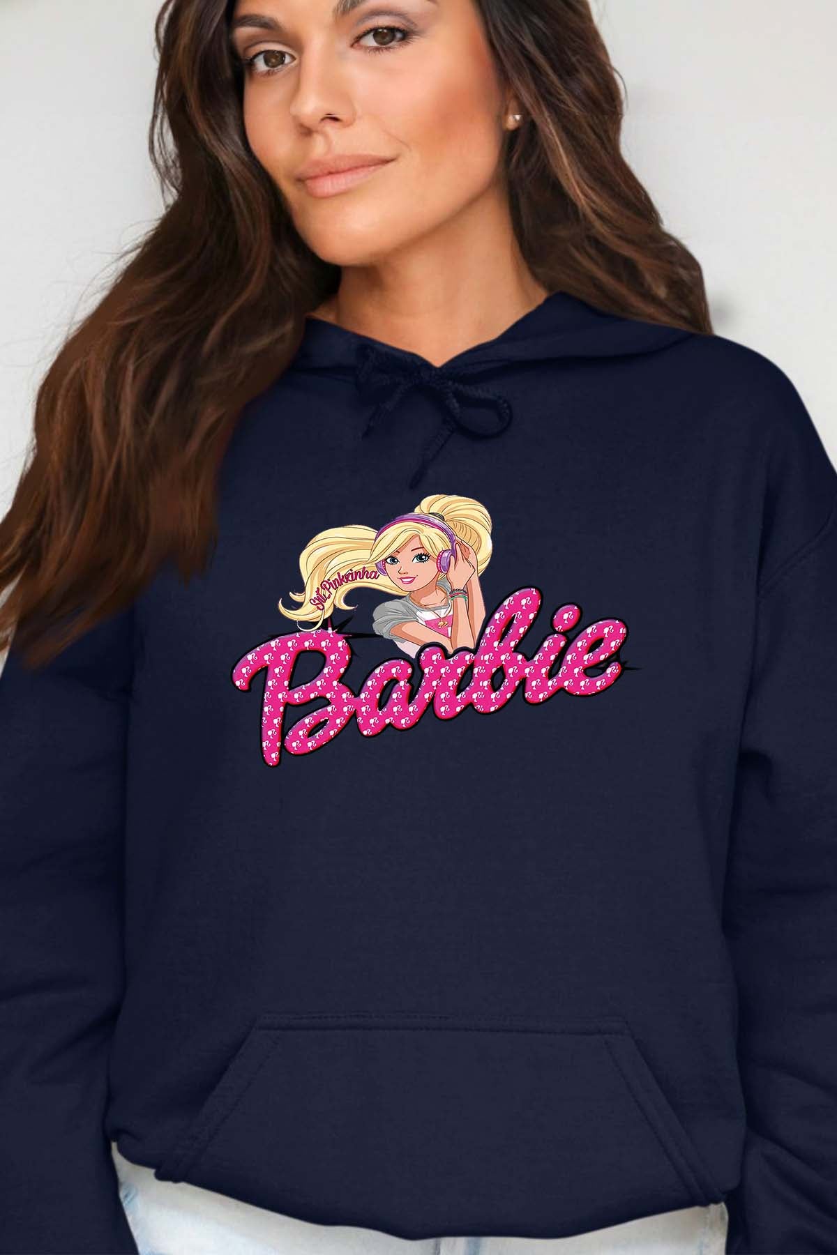 COULEUR:Marine|Sweat Capuche Femme | barbie Music Marine