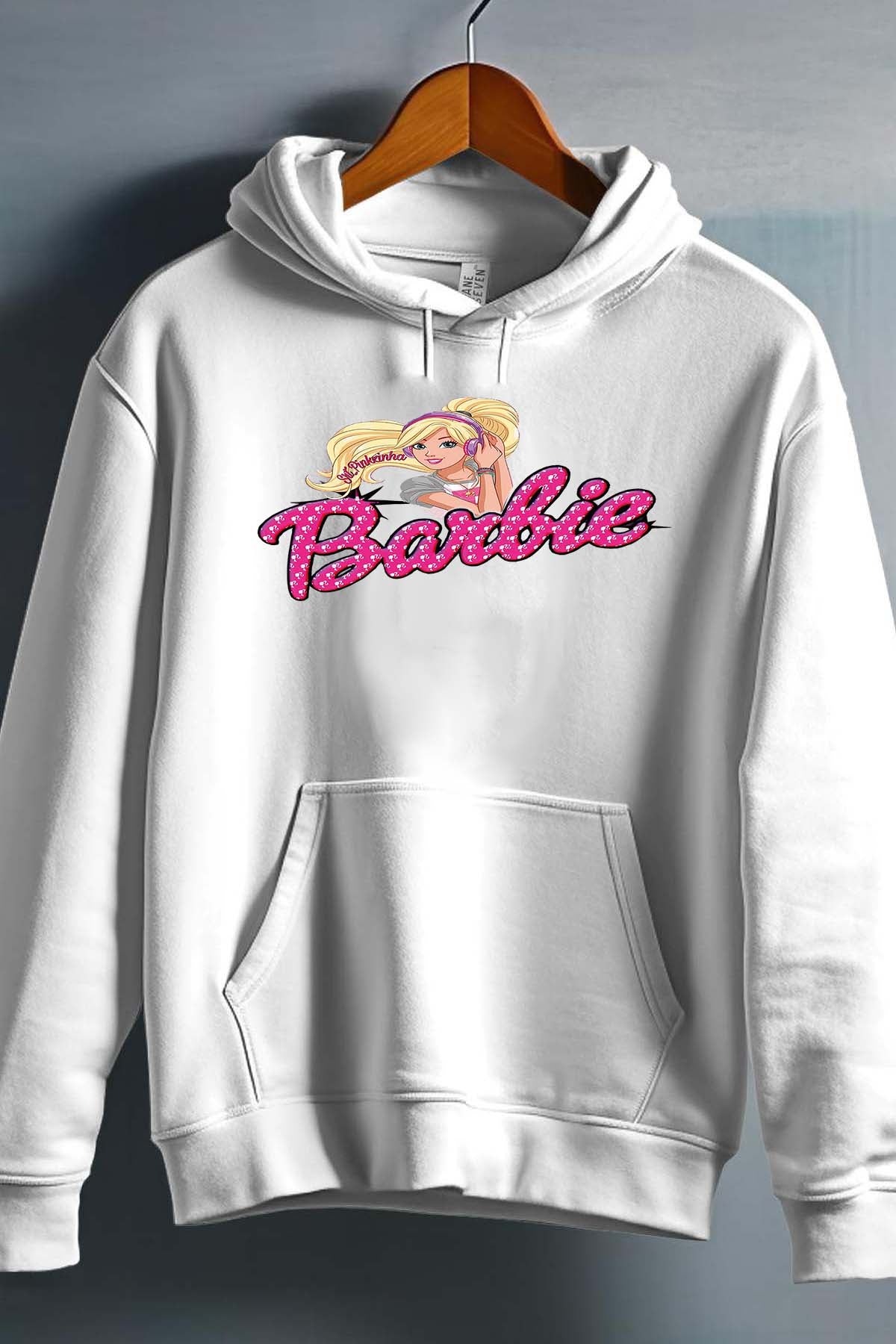 COULEUR:Blanc|Sweat Capuche Fille | barbie Music Blanc