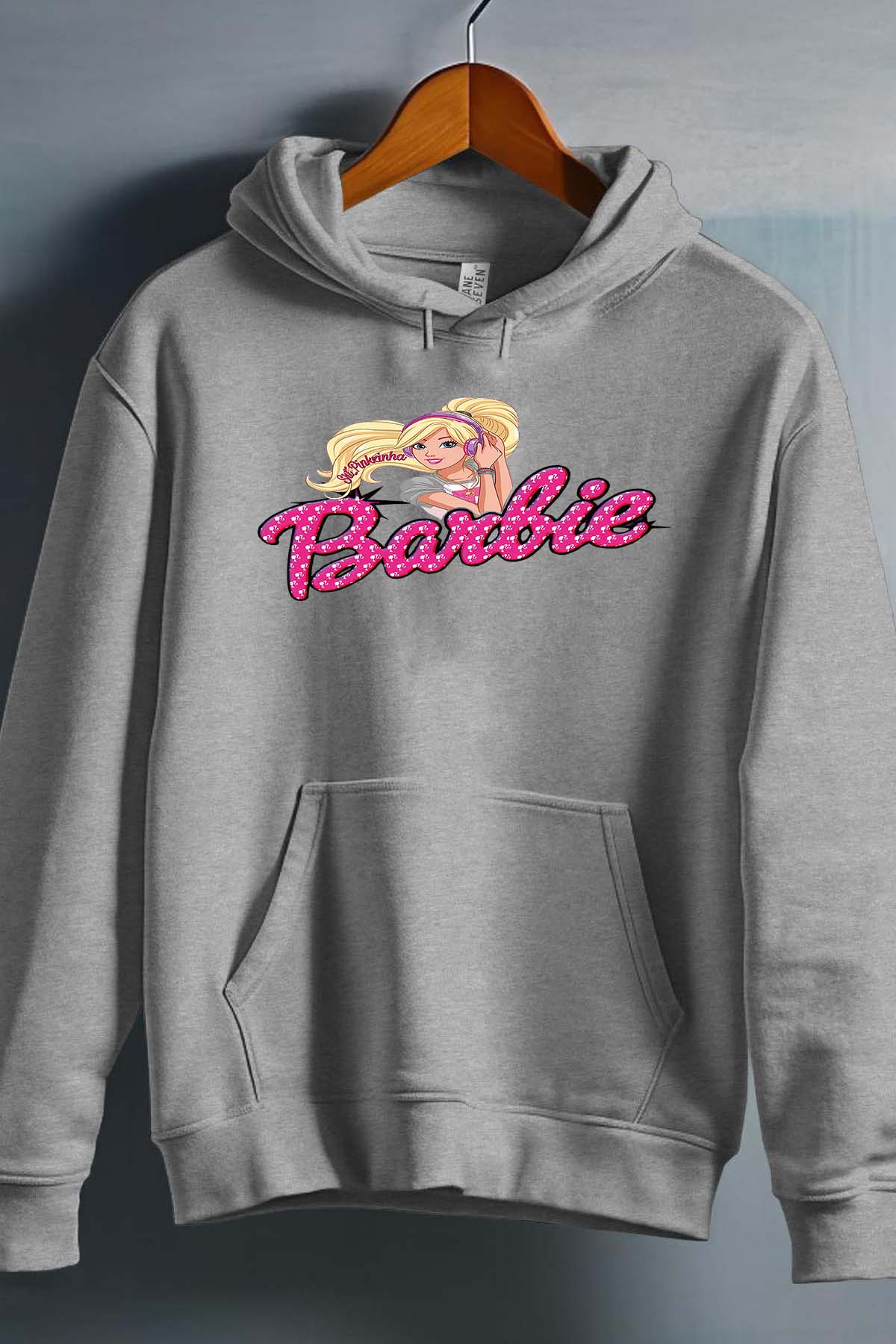 COULEUR:Gris|Sweat Capuche Fille | barbie Music Gris