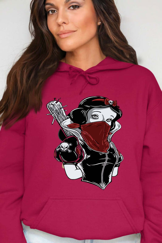 COULEUR:Bordeaux|Sweat Capuche Femme | blanche neige bate Bordeaux