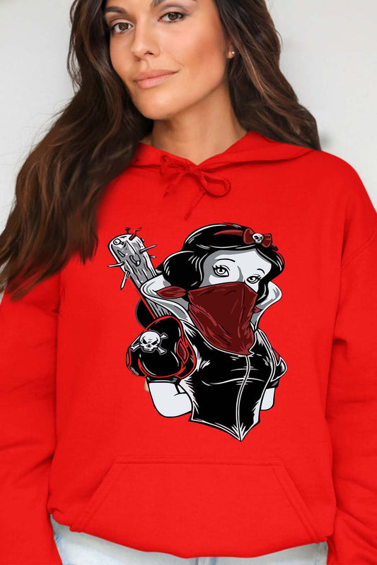 COULEUR:Rouge|Sweat Capuche Femme | blanche neige bate Rouge