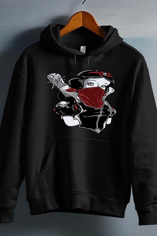 COULEUR:Noir|Sweat Capuche Fille | blanche neige bate Noir