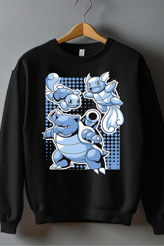 COULEUR:Noir|Sweat Col Rond Garçon | blastoise Noir