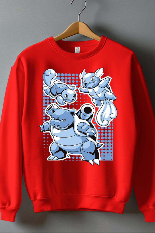 COULEUR:Rouge|Sweat Col Rond Homme | blastoise Rouge