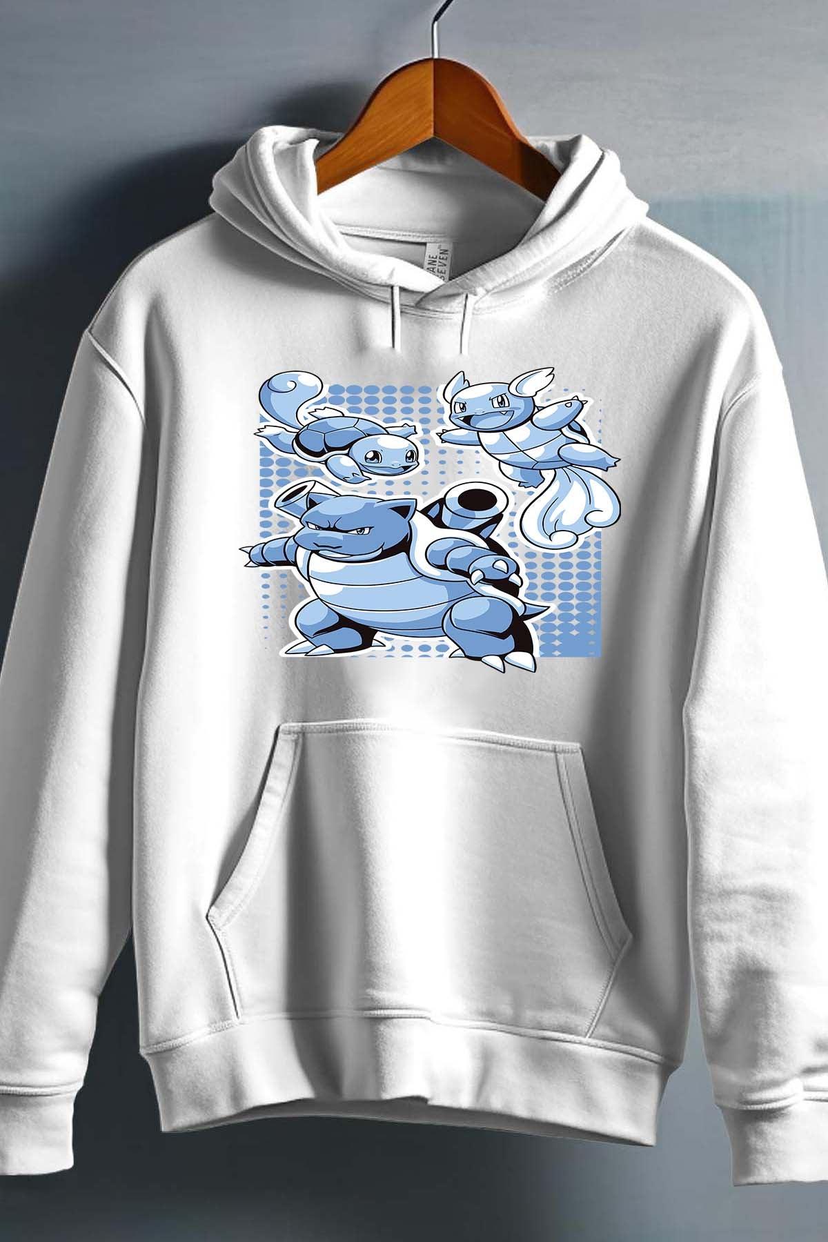 COULEUR:Blanc|Sweat Capuche Fille | blastoise Blanc