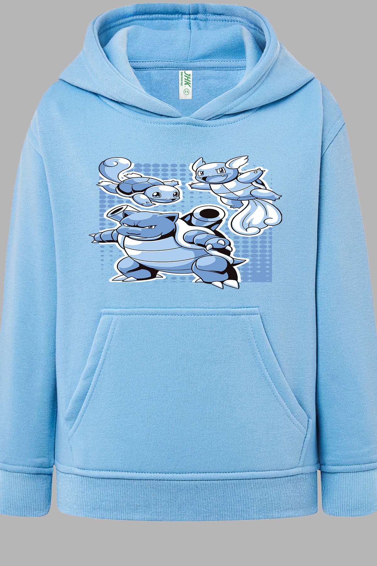 COULEUR:Bleu Ciel|Sweat Capuche Fille | blastoise Bleu Ciel