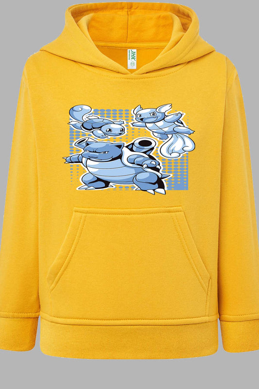 COULEUR:Jaune|Sweat Capuche Fille | blastoise Jaune