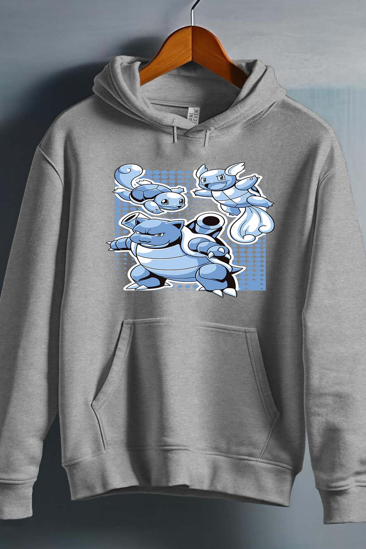 COULEUR:Gris|Sweat Capuche Homme | blastoise Gris