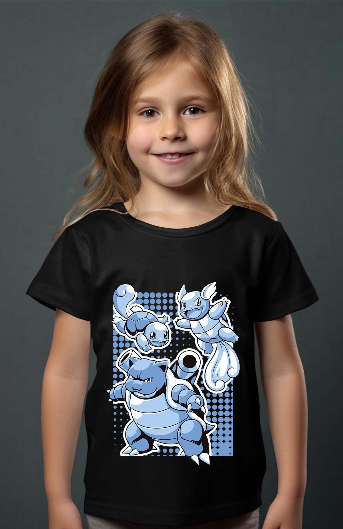 COULEUR:Noir|T-shirt Fille | blastoise Noir