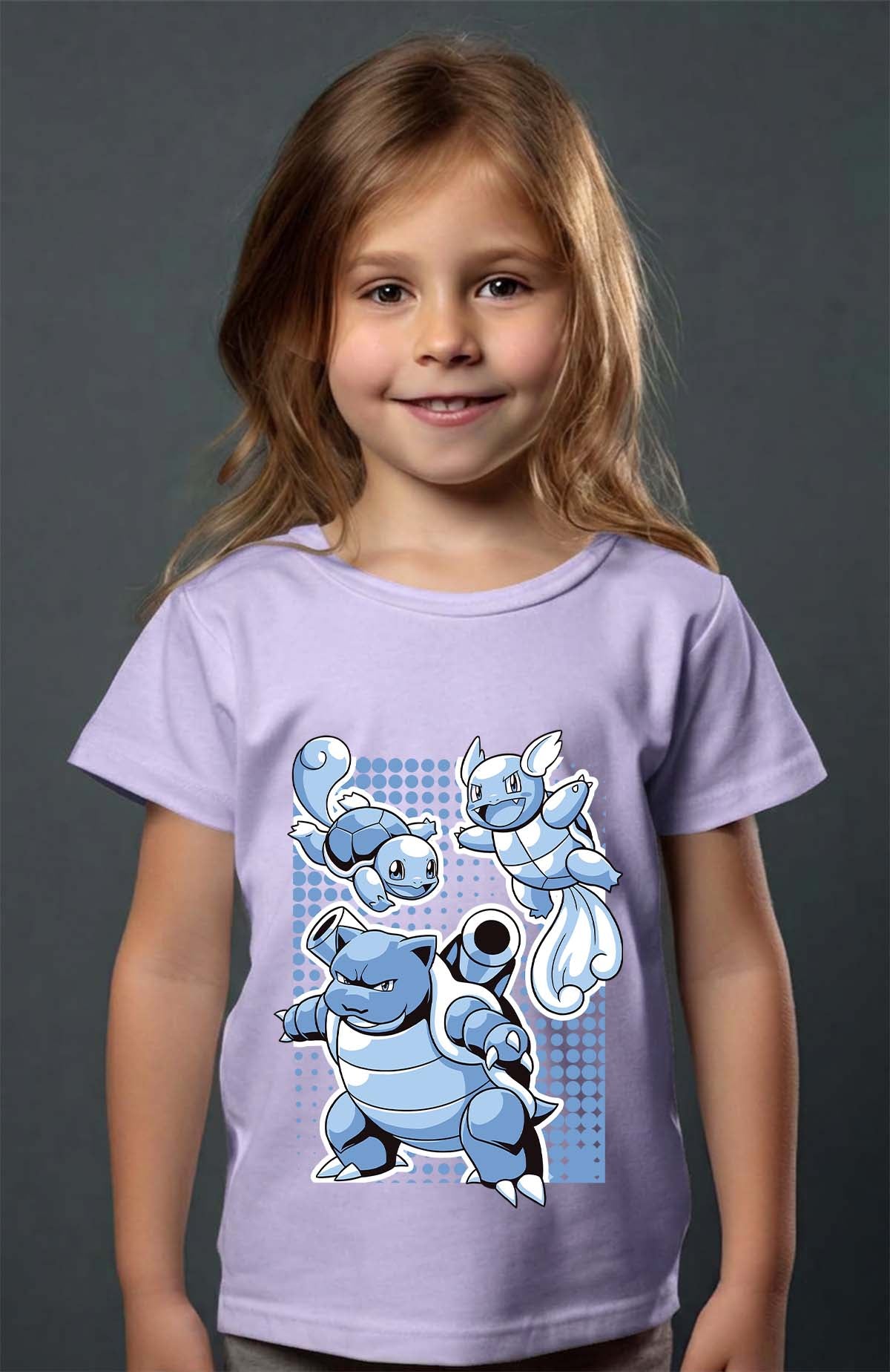 COULEUR:Violet|T-shirt Fille | blastoise Violet