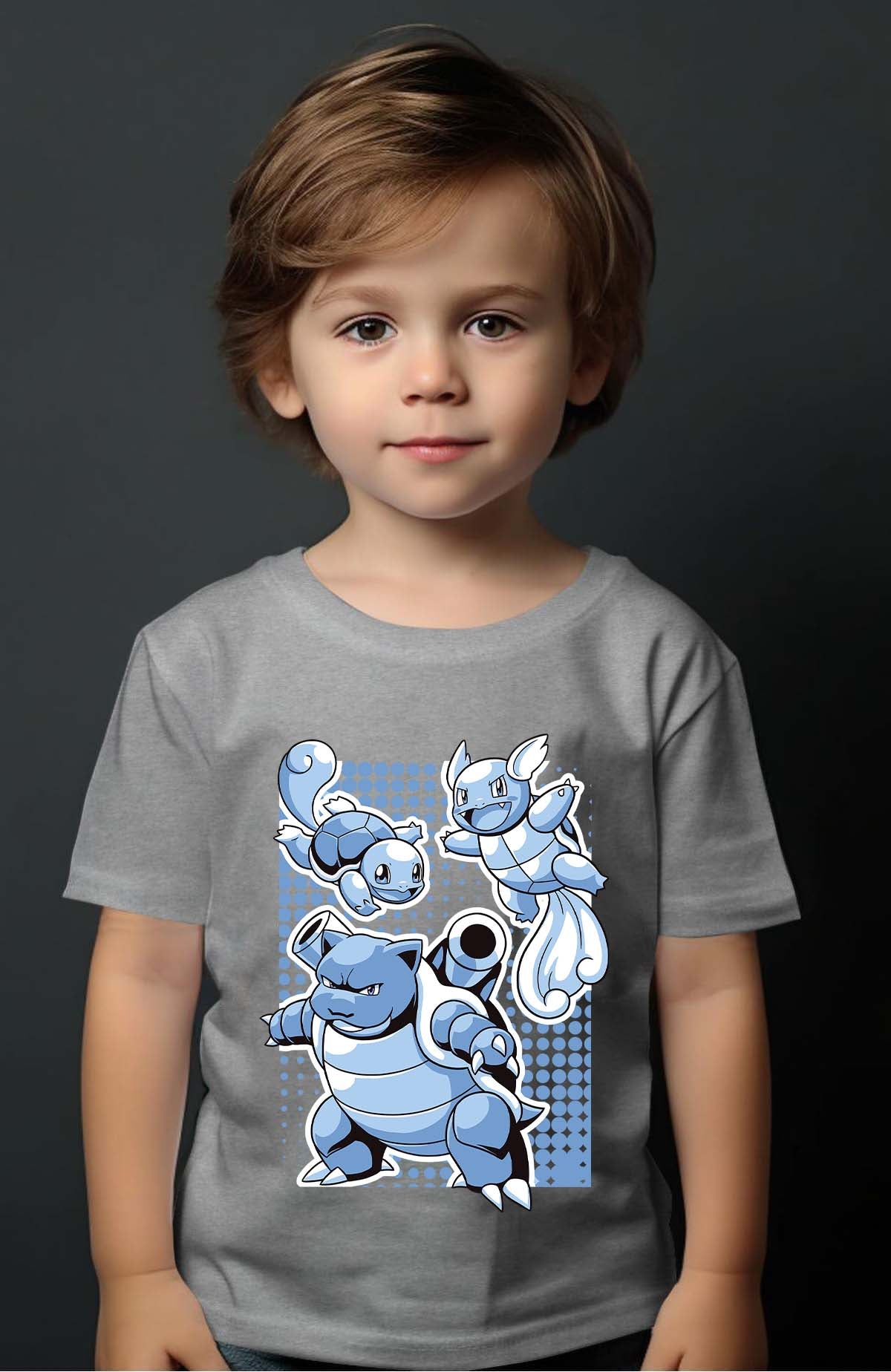 COULEUR:Gris|T-shirt Garçon | blastoise Gris