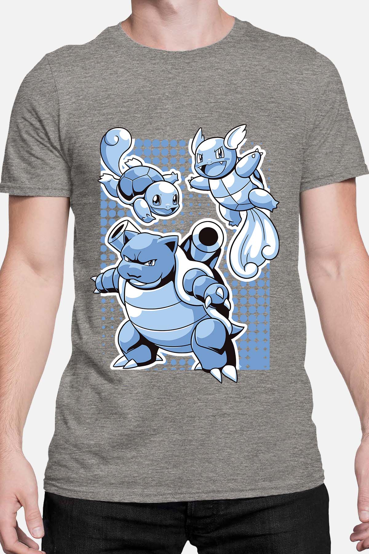 COULEUR:Gris|T-shirt Homme | blastoise Gris
