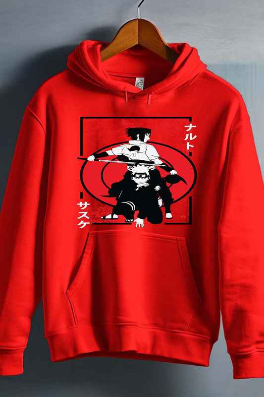 COULEUR:Rouge|Sweat Capuche Garçon | blood naruto Rouge