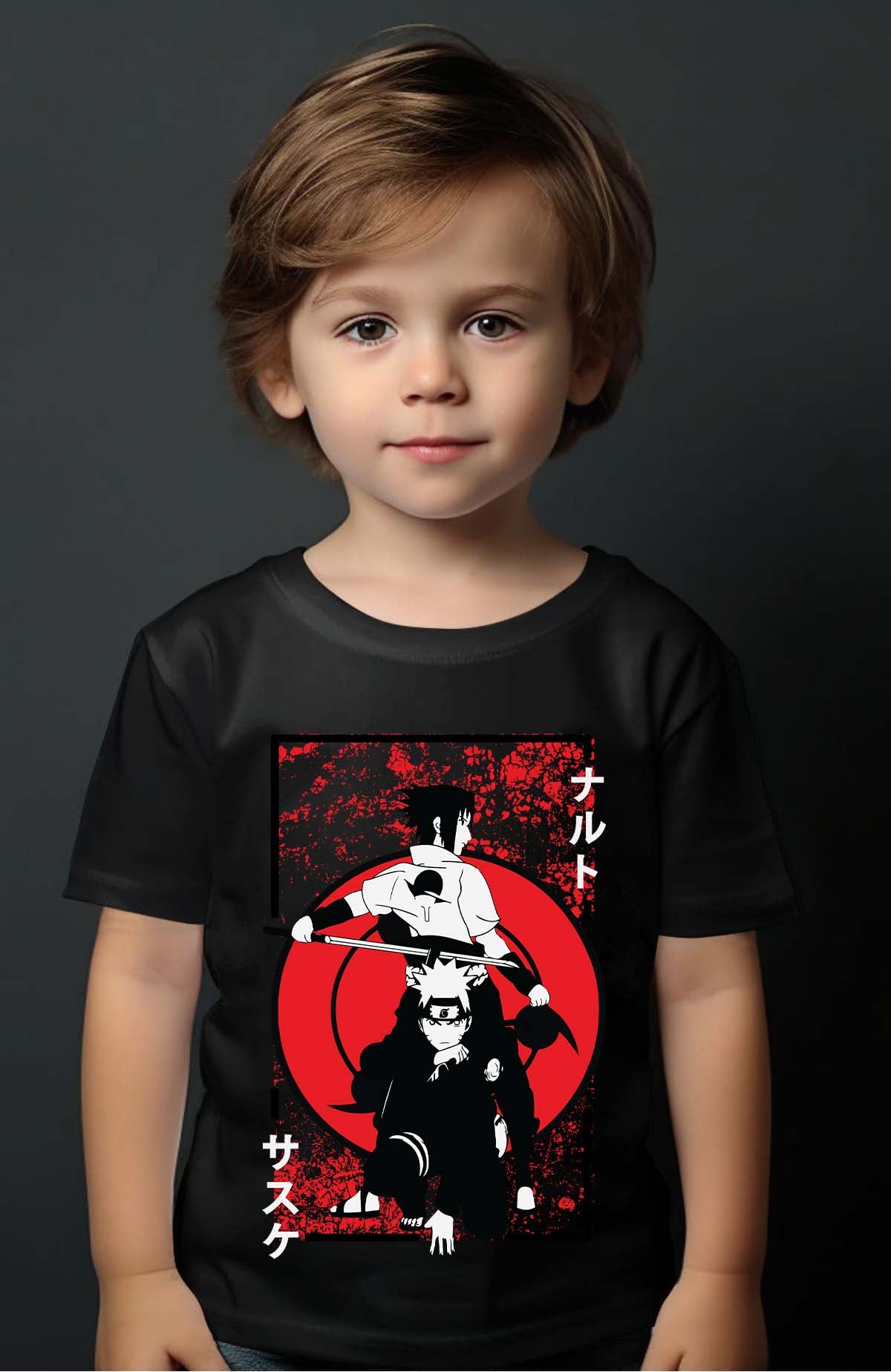 COULEUR:Noir|T-shirt Garçon | blood naruto Noir