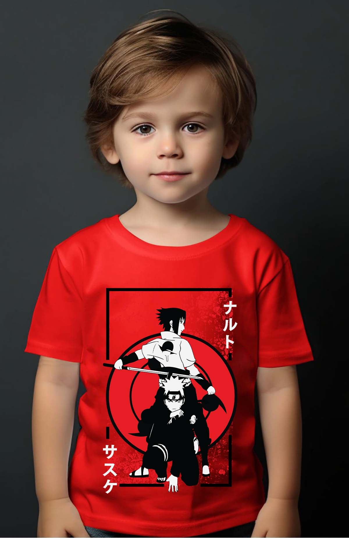 COULEUR:Rouge|T-shirt Garçon | blood naruto Rouge