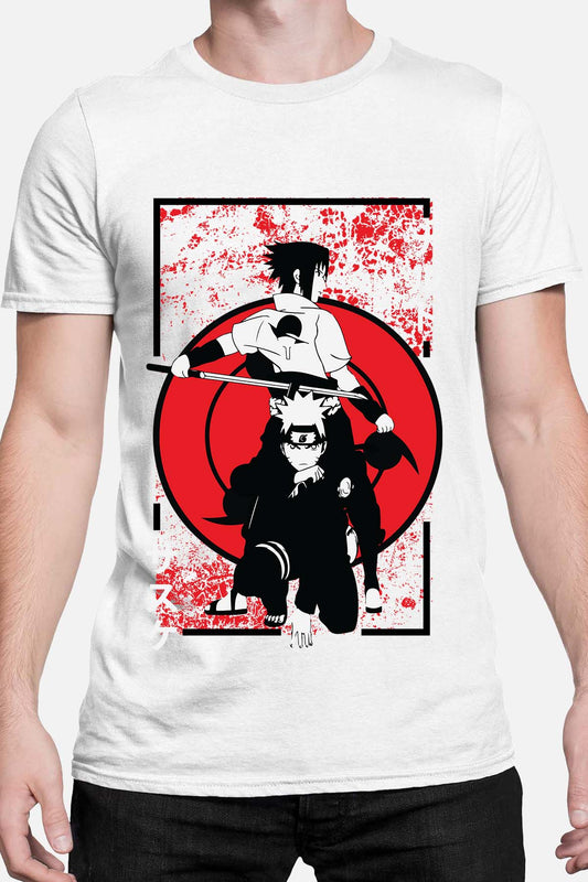 COULEUR:Blanc|T-shirt Homme | blood naruto Blanc