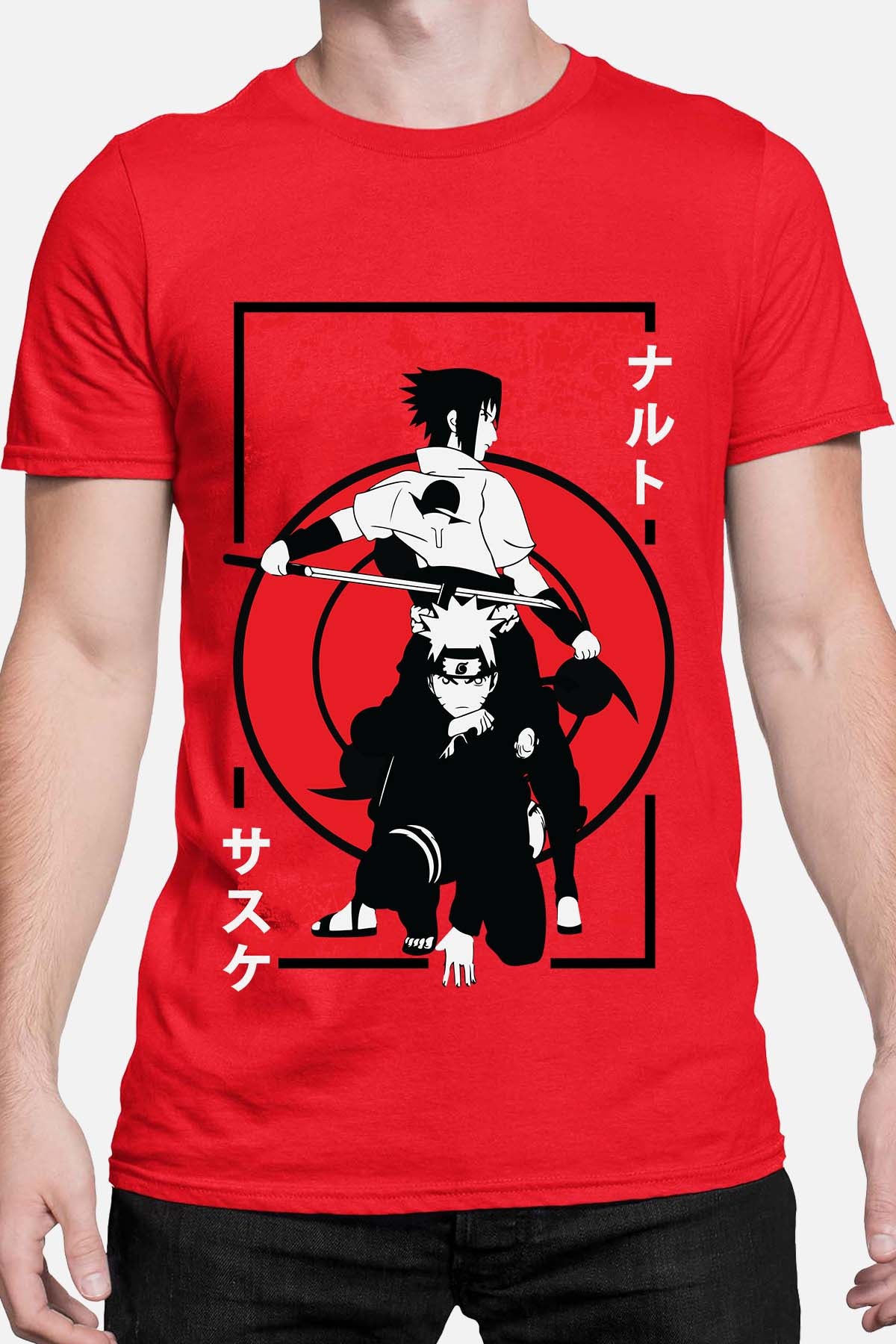 COULEUR:Rouge|T-shirt Homme | blood naruto Rouge