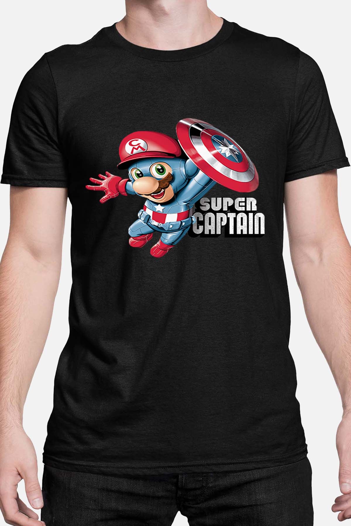 COULEUR:Noir|T-shirt Homme | captain mario Noir