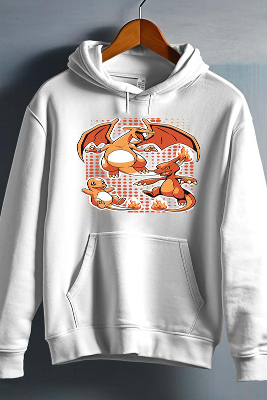 COULEUR:Blanc|Sweat Capuche Homme | charizard Blanc