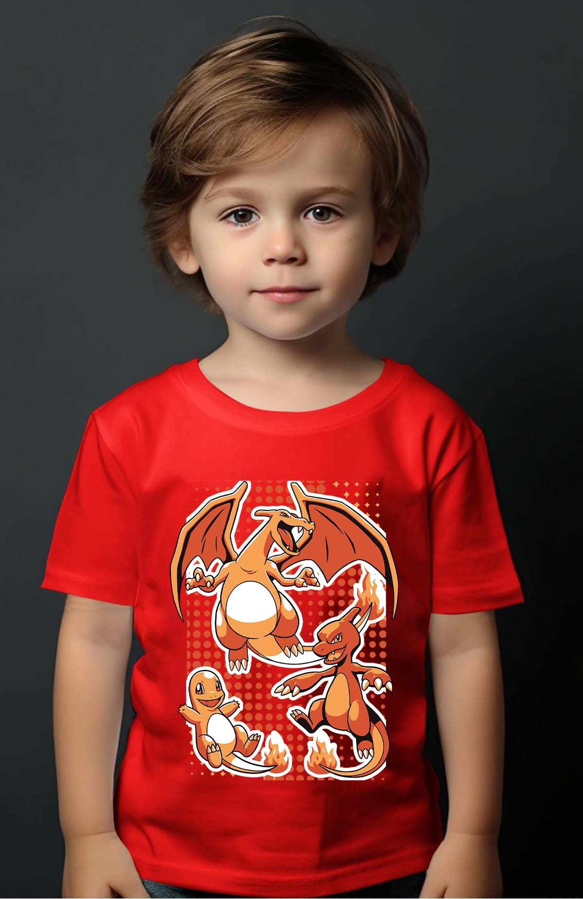 COULEUR:Rouge|T-shirt Garçon | charizard Rouge