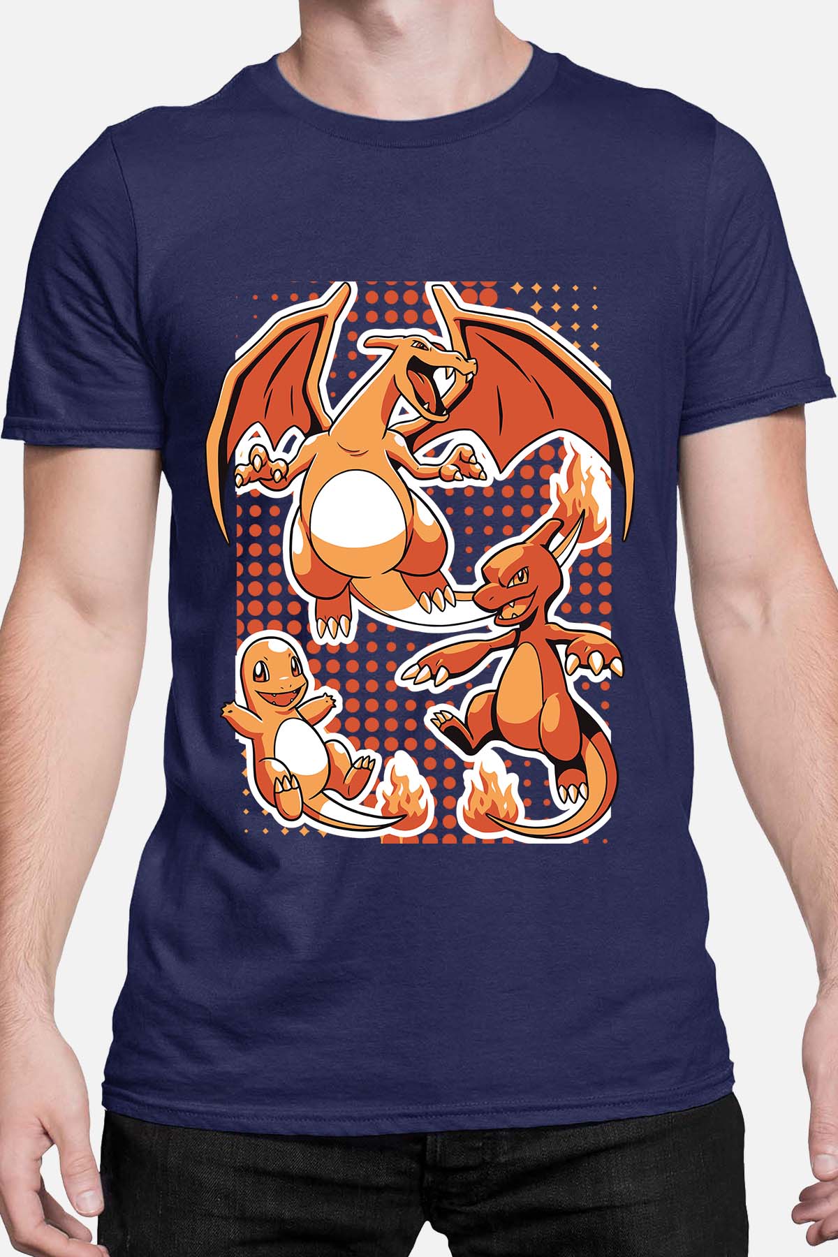 COULEUR:Marine|T-shirt Homme | charizard Marine