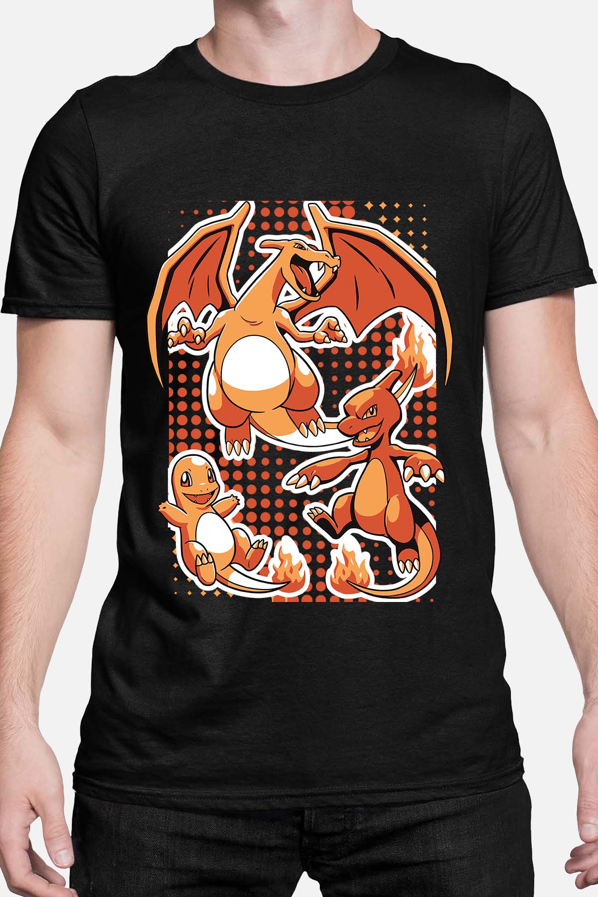 COULEUR:Noir|T-shirt Homme | charizard Noir