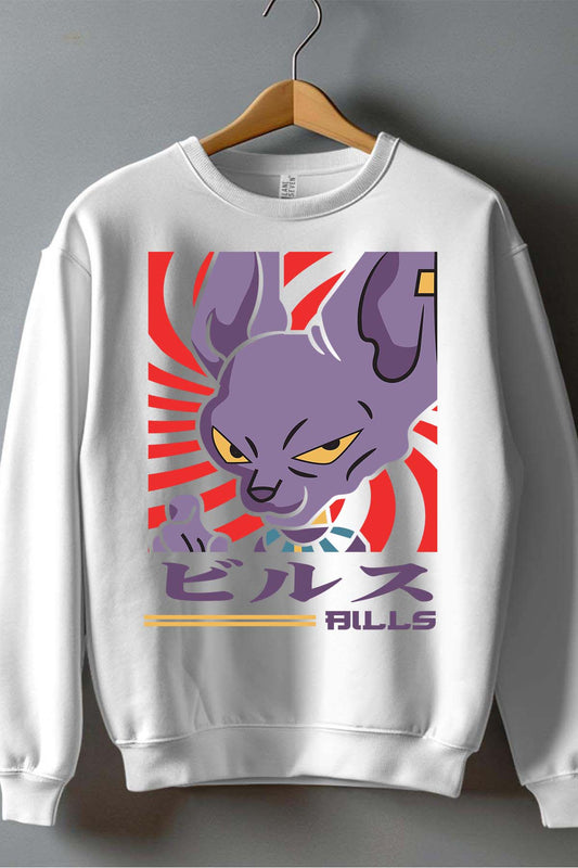 COULEUR:Blanc|Sweat Col Rond Homme | chibi Berus 2 Blanc