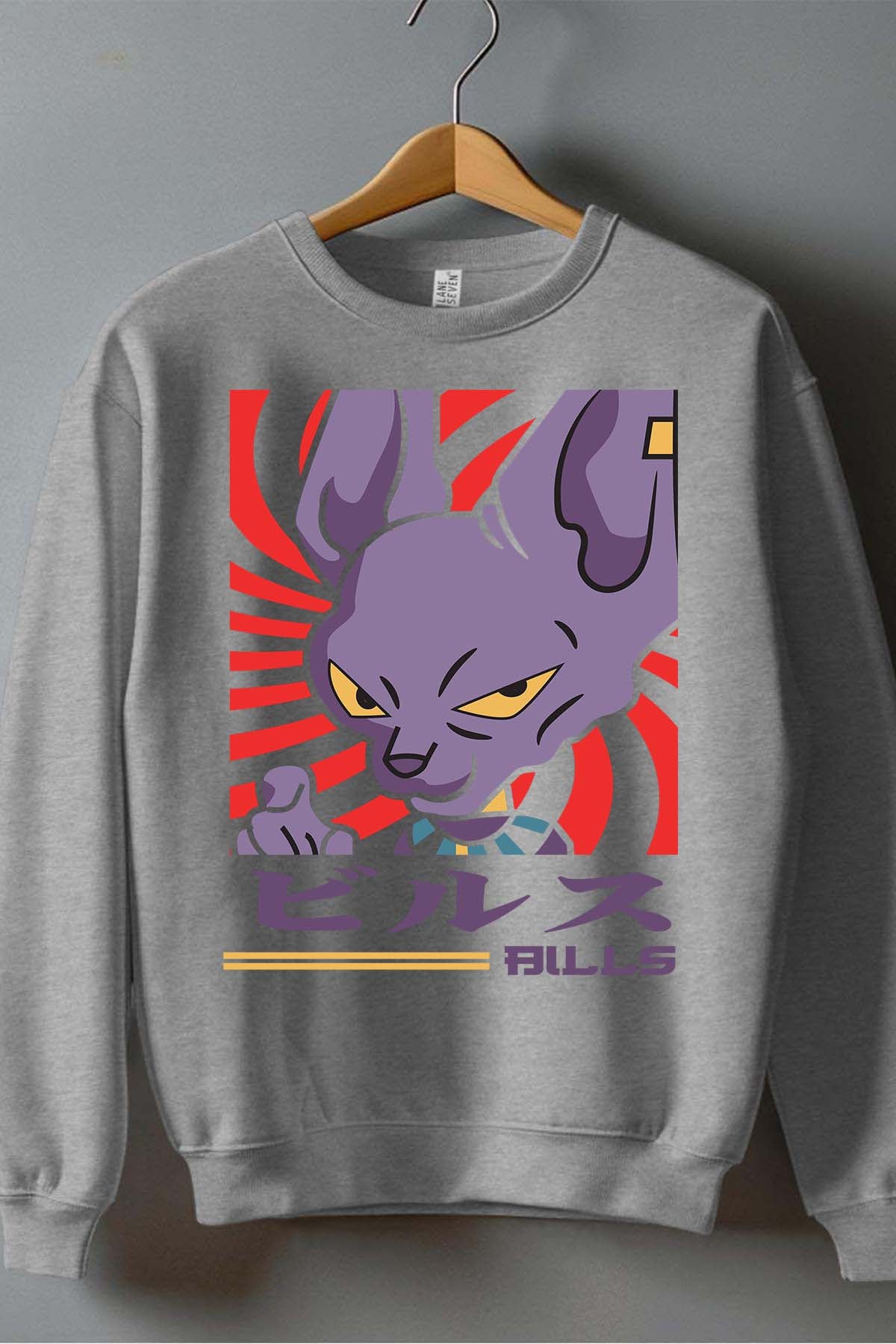 COULEUR:Gris|Sweat Col Rond Homme | chibi Berus 2 Gris