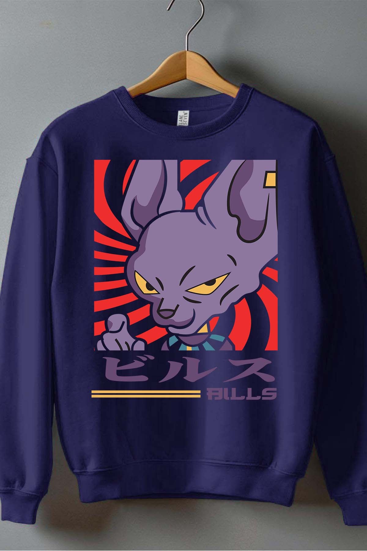COULEUR:Marine|Sweat Col Rond Homme | chibi Berus 2 Marine